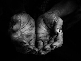 Hands of a beggar