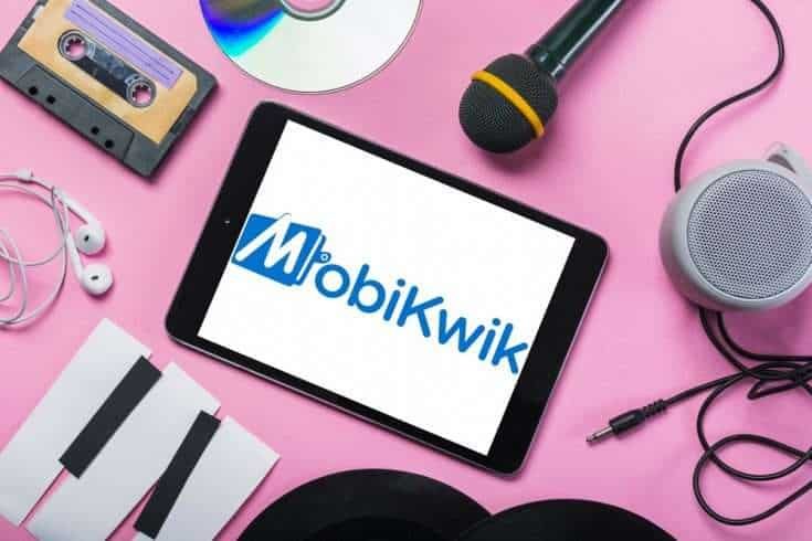 Mobikwik application opened on tablet