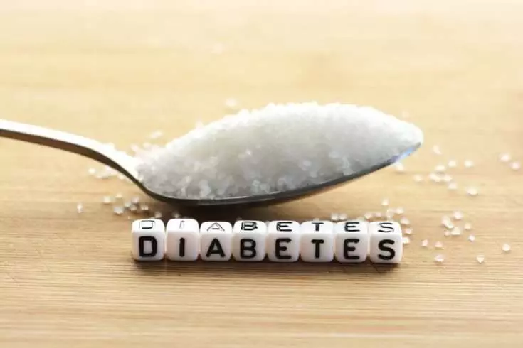 Diabetes written in wooden blocks