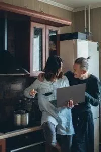 Man and woman cooking