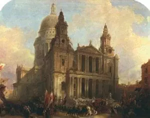 St. Paul's cathedral painted by David Roberts