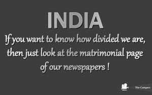 For The Ills That Castes Cast. 7 Are we really united???