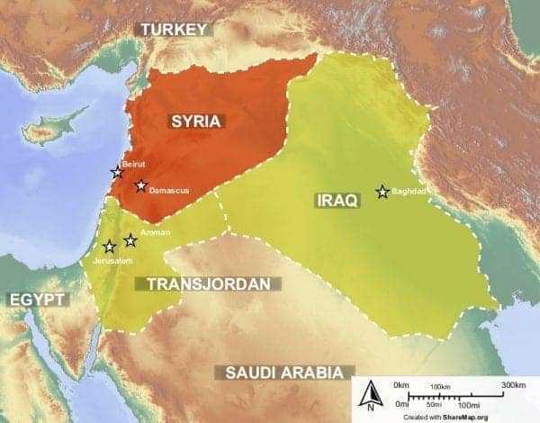 All That You Need To Know About The ISIS. 9 British and French Mandates in the Middle East in 1925. Transjordan, Palestine and Mesopotamia (Iraq) belonged to Britain while Syria belonged to France.