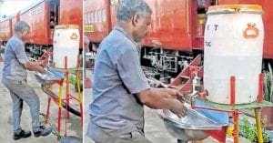 Thirunananthapuram Rail Staff Innovates No-Contact Hand-Wash System 10 Thirunananthapuram Rail Staff Innovates No-Contact Hand-Wash System 6