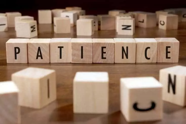 Patience written with wooden blocks. job rejection. WAYS TO DEAL WITH JOB REJECTION