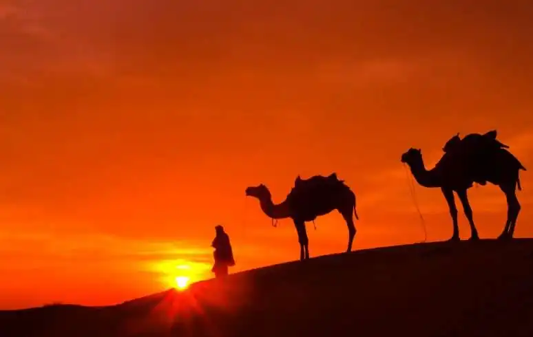 A Day in Thar Desert. 10 Sunrise at thar