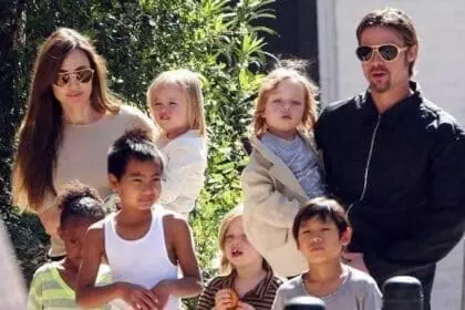 Angelina, Brad and their kids