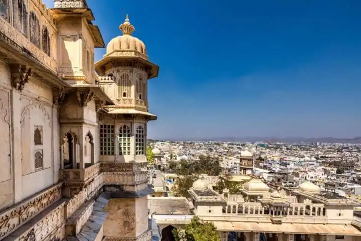 Why You Should Visit Rajasthan at Least Once in Your Life 12 View from high point upon Udaipur castle, India.