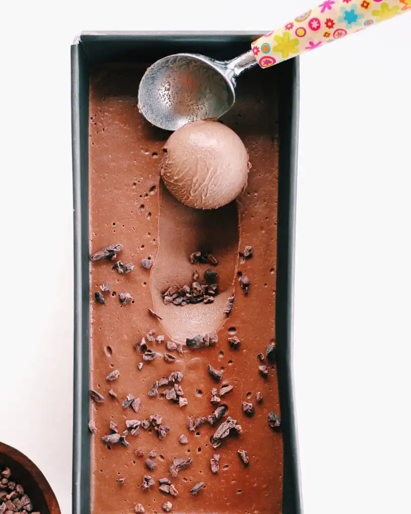 How to Make Chocolate Ice Cream in 16 Easy Steps 12 A scoop of chocolate ice cream