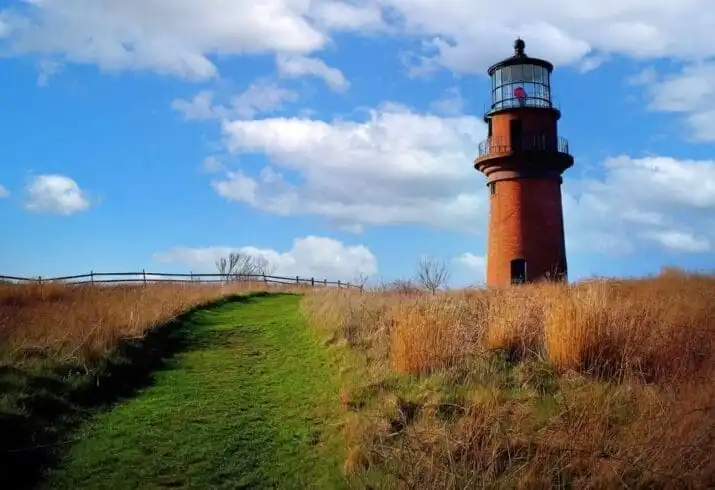 Martha's Vineyard Beaches: The 6 Thrilling Escapes 9 aquinnah lighthouse and blue sky at martha s vineyard