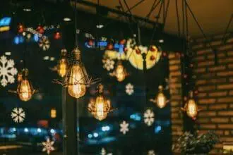 Lights hanging for Christmas Decoration