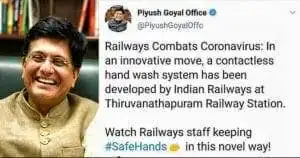 Thirunananthapuram Rail Staff Innovates No-contact Hand-wash System 3 Thirunananthapuram Rail Staff Innovates No-contact Hand-wash System 3