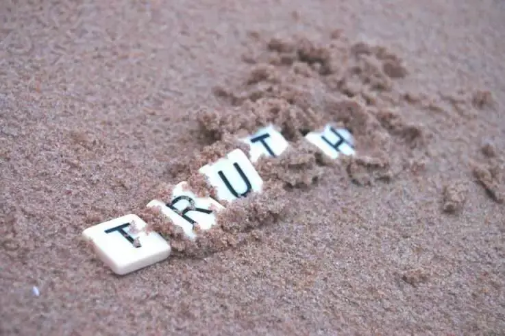 Truth burried in sand
