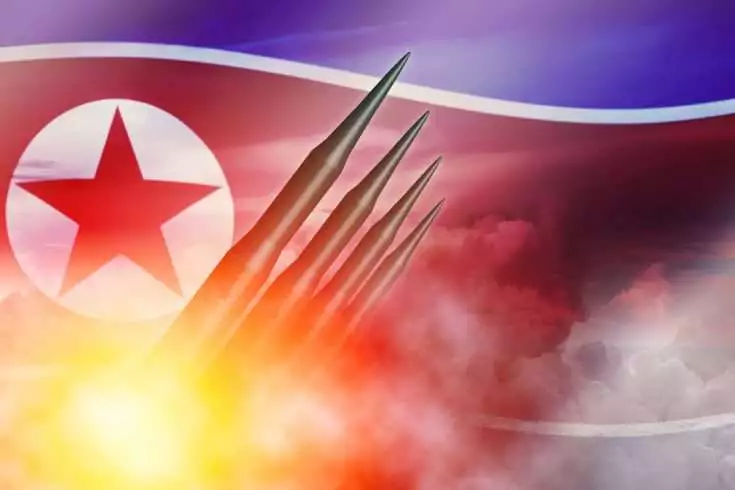 North korean flag
