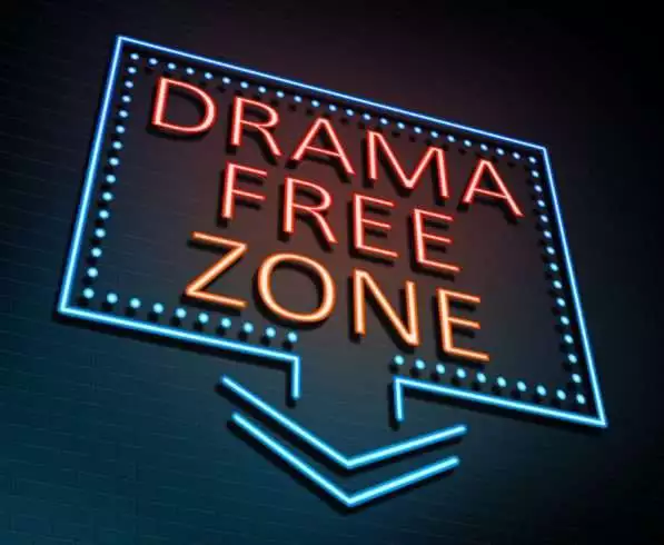 Drama Free Zone sign