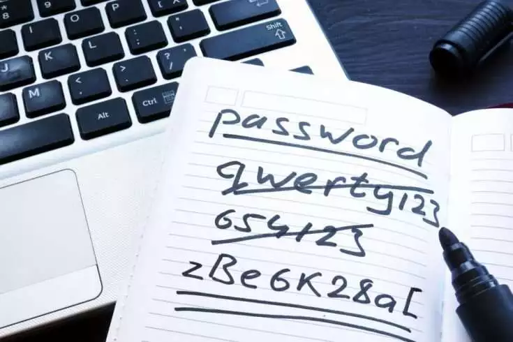 Password written on a piece of paper