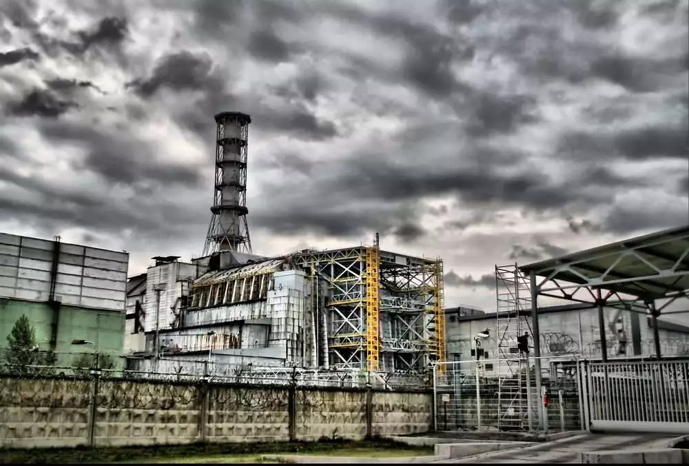 Chernobyl nuclear power station. 4-th block. Ukraine