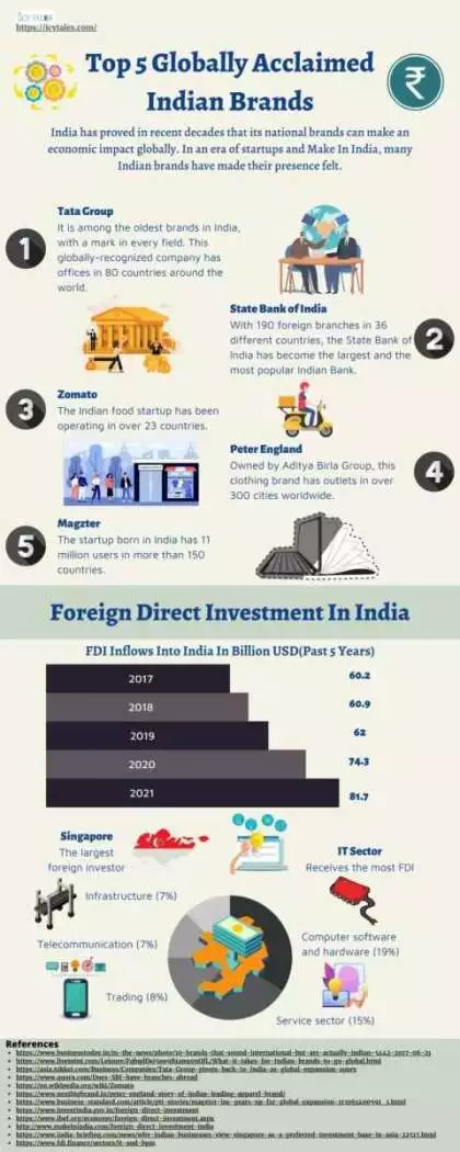 Infographic That Shows Top 5 Globally Acclaimed Indian Brands