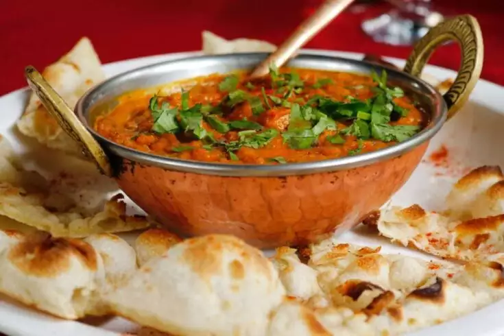 Indian vegetarian food served in a bowl